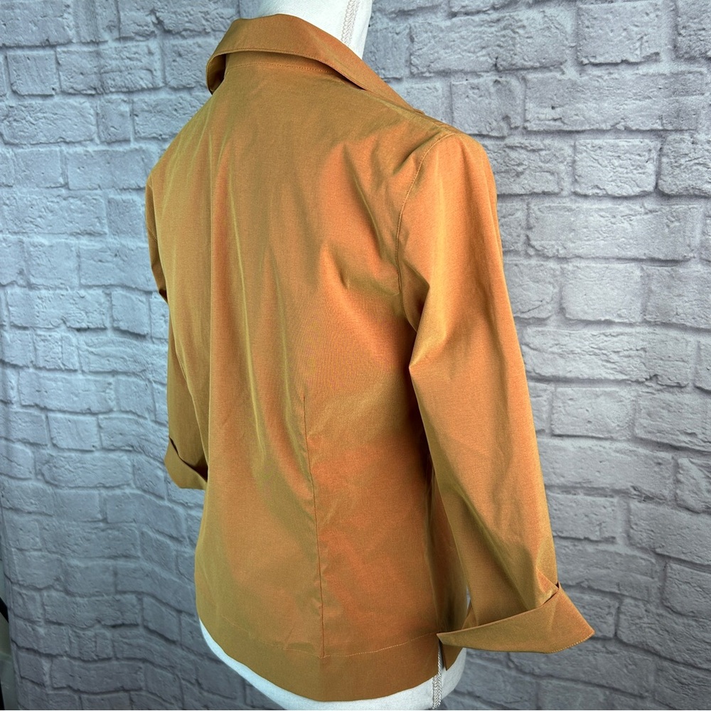 NWT Spiegel Women's Button-Down‎ Gold Blouse - Picture 4 of 11